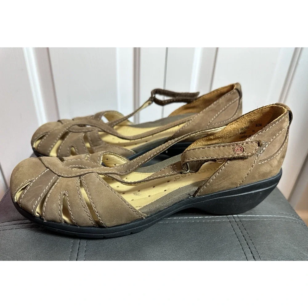 Women’s Clarks Unstructured Brown Sandals Size 8.5 N Beach Boho Coastal Summer